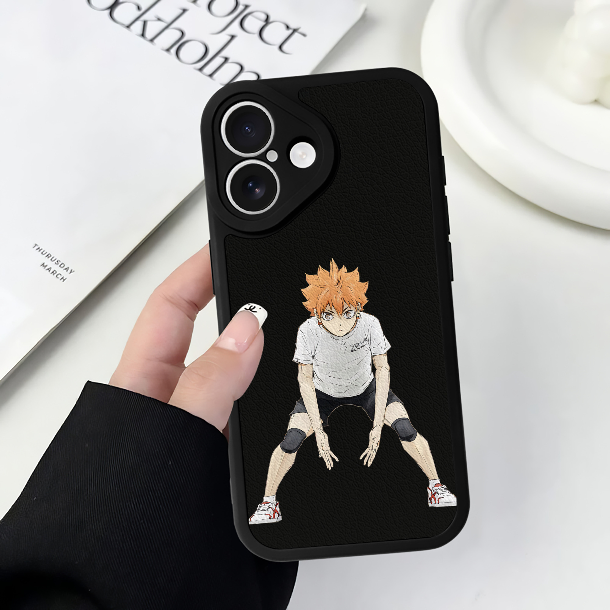 （画像用） ハイキュー!! Haikyu!! 【iPhone 16シリーズ対応】シリコンスマホケース（レザー調） 材質：シリコン